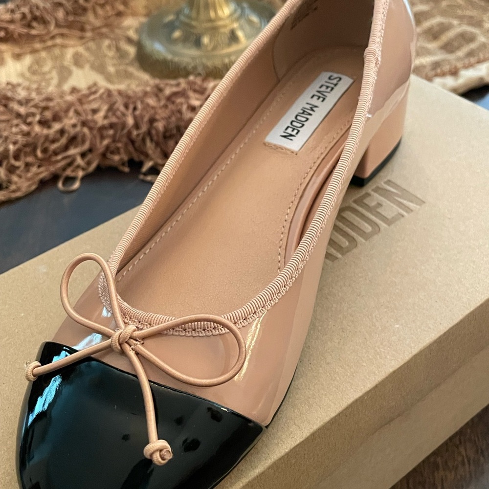 Steve Madden Natural Multi Flats with Bow